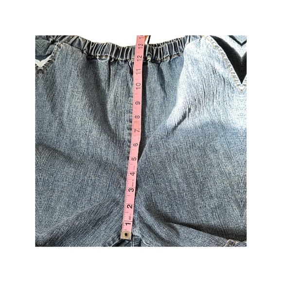 SOLD vintage one hanes place momcore denim shorts ramie cotton blend size large - Picture 9 of 11